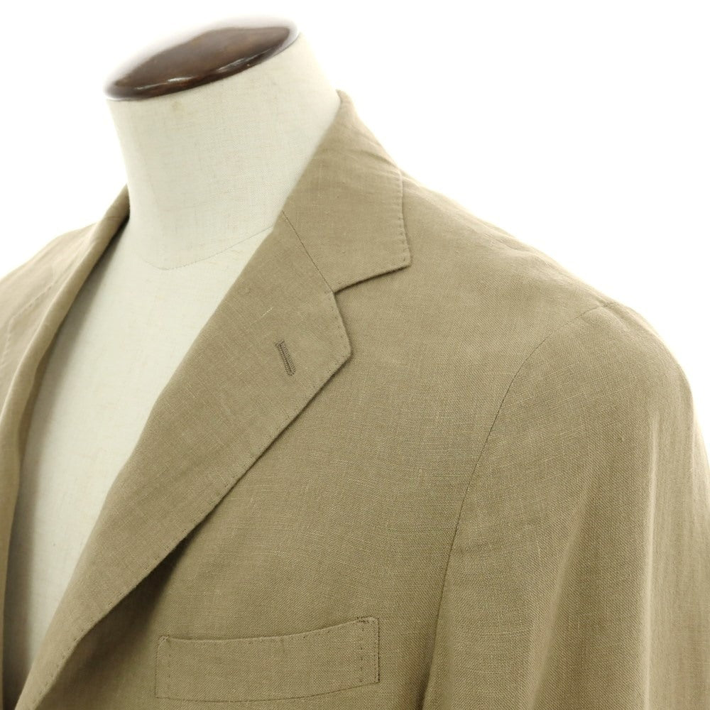 【中古】ユナイテッドアローズ UNITED ARROWS リネン 2B カジュアルジャケット ベージュ【 52 】【 状態ランクB 】【 メンズ 】