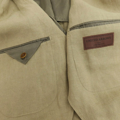 【中古】ユナイテッドアローズ UNITED ARROWS リネン 2B カジュアルジャケット ベージュ【 52 】【 状態ランクB 】【 メンズ 】