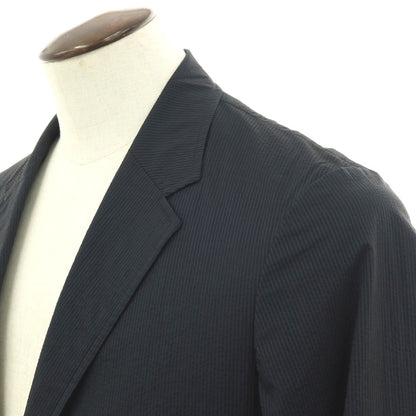 【中古】ユナイテッドアローズ UNITED ARROWS ストレッチ ナイロンポリエステル シアサッカー ストライプ 2B カジュアルジャケット ネイビー【 L 】【 状態ランクB 】【 メンズ 】