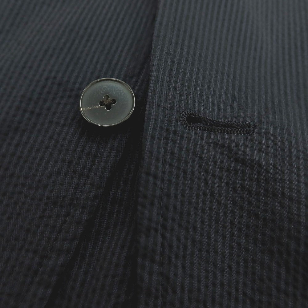 【中古】ユナイテッドアローズ UNITED ARROWS ストレッチ ナイロンポリエステル シアサッカー ストライプ 2B カジュアルジャケット ネイビー【 L 】【 状態ランクB 】【 メンズ 】