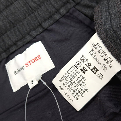 【中古】ビショップ Bshop ウールポリエステル イージーパンツ ダークグレー【サイズ3】【 状態ランクB 】【 メンズ 】 [DPD]