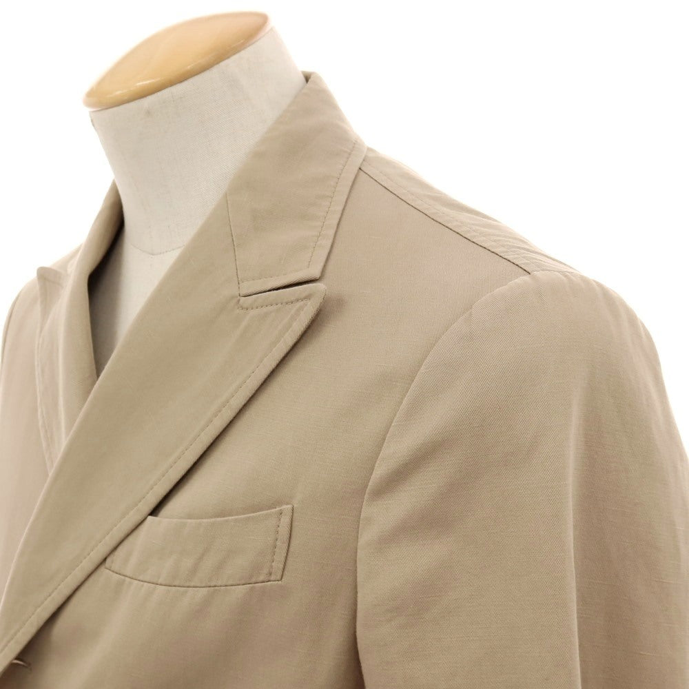 【中古】ザ ジジ THE GIGI ZIGGY コットンリネン 8B ダブルスーツ ベージュ【サイズ42】【 状態ランクC 】【 メンズ 】