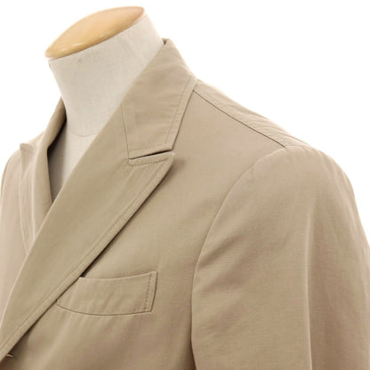 【中古】ザ ジジ THE GIGI ZIGGY コットンリネン 8B ダブルスーツ ベージュ【サイズ42】【 状態ランクC 】【 メンズ 】