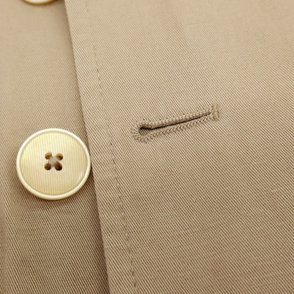 【中古】ザ ジジ THE GIGI ZIGGY コットンリネン 8B ダブルスーツ ベージュ【サイズ42】【 状態ランクC 】【 メンズ 】