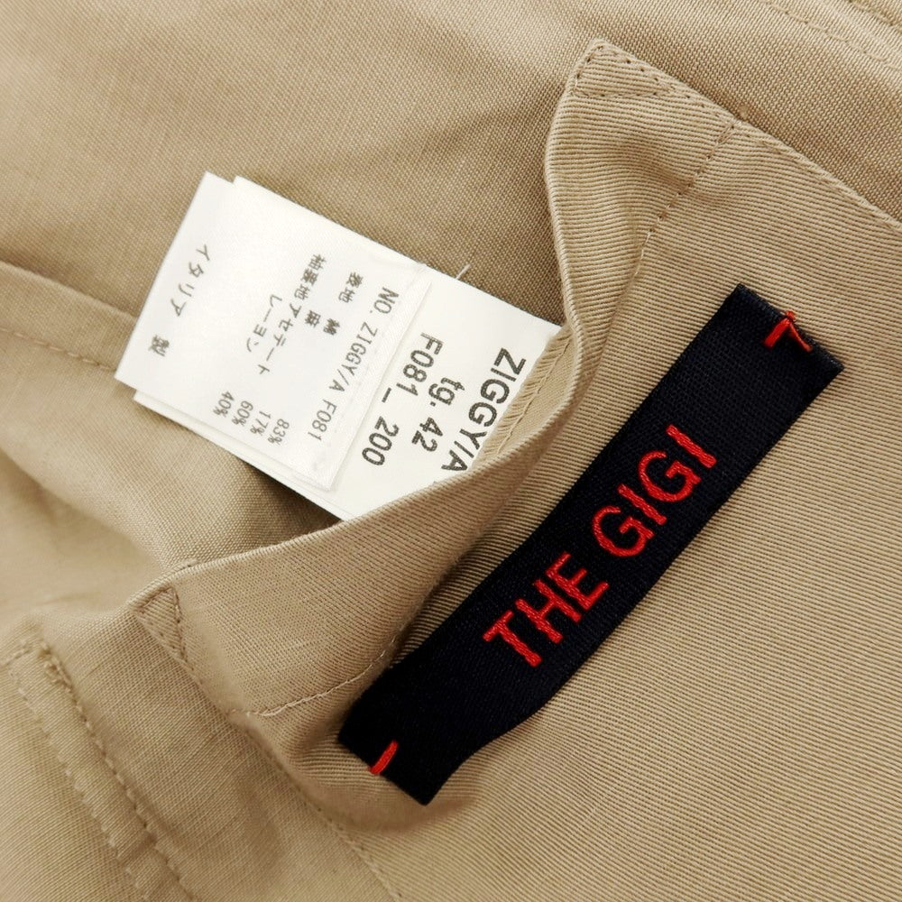 【中古】ザ ジジ THE GIGI ZIGGY コットンリネン 8B ダブルスーツ ベージュ【サイズ42】【 状態ランクC 】【 メンズ 】