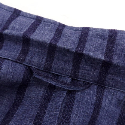 【中古】ジャンネット giannetto コットンリネン ストライプ 2B カジュアルジャケット ネイビー【 42 】【 状態ランクB 】【 メンズ 】