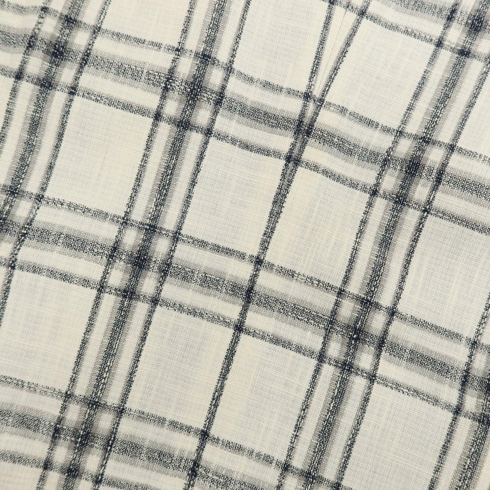 【中古】タリアトーレ TAGLIATORE Brilla per il gusto別注 リネンコットンアクリルナイロン チェック 2B カジュアルジャケット ホワイトxネイビー【 42 】【 状態ランクC 】【 メンズ 】