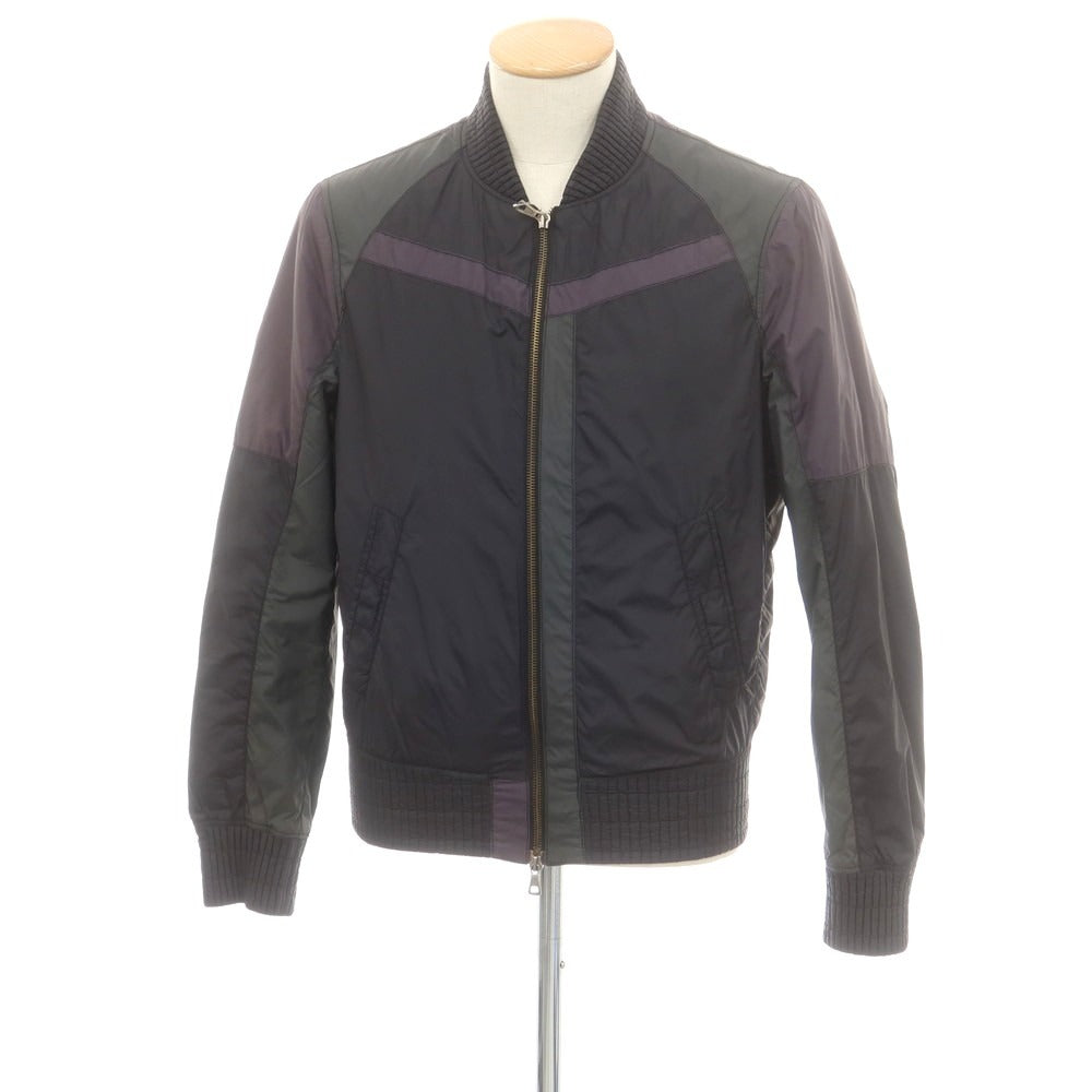 【中古】コードナイン KODE9 ナイロン ダブルジップ 中綿ブルゾン ブラックxグレイッシュパープル【 46 】【 状態ランクB 】【 メンズ 】