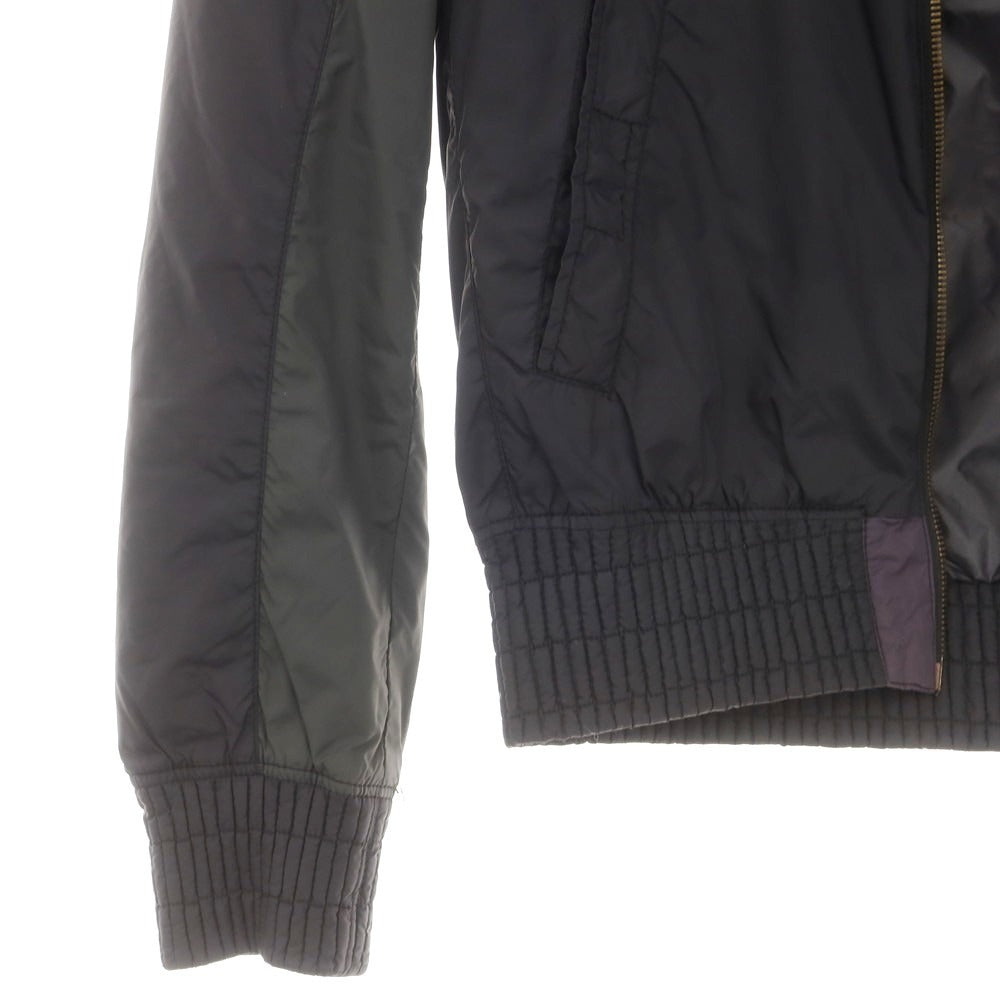 【中古】コードナイン KODE9 ナイロン ダブルジップ 中綿ブルゾン ブラックxグレイッシュパープル【 46 】【 状態ランクB 】【 メンズ 】