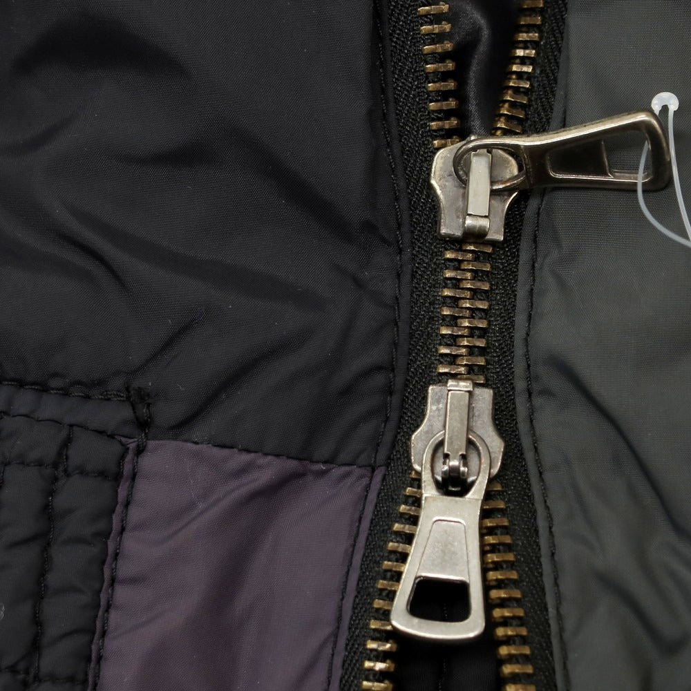 【中古】コードナイン KODE9 ナイロン ダブルジップ 中綿ブルゾン ブラックxグレイッシュパープル【 46 】【 状態ランクB 】【 メンズ 】