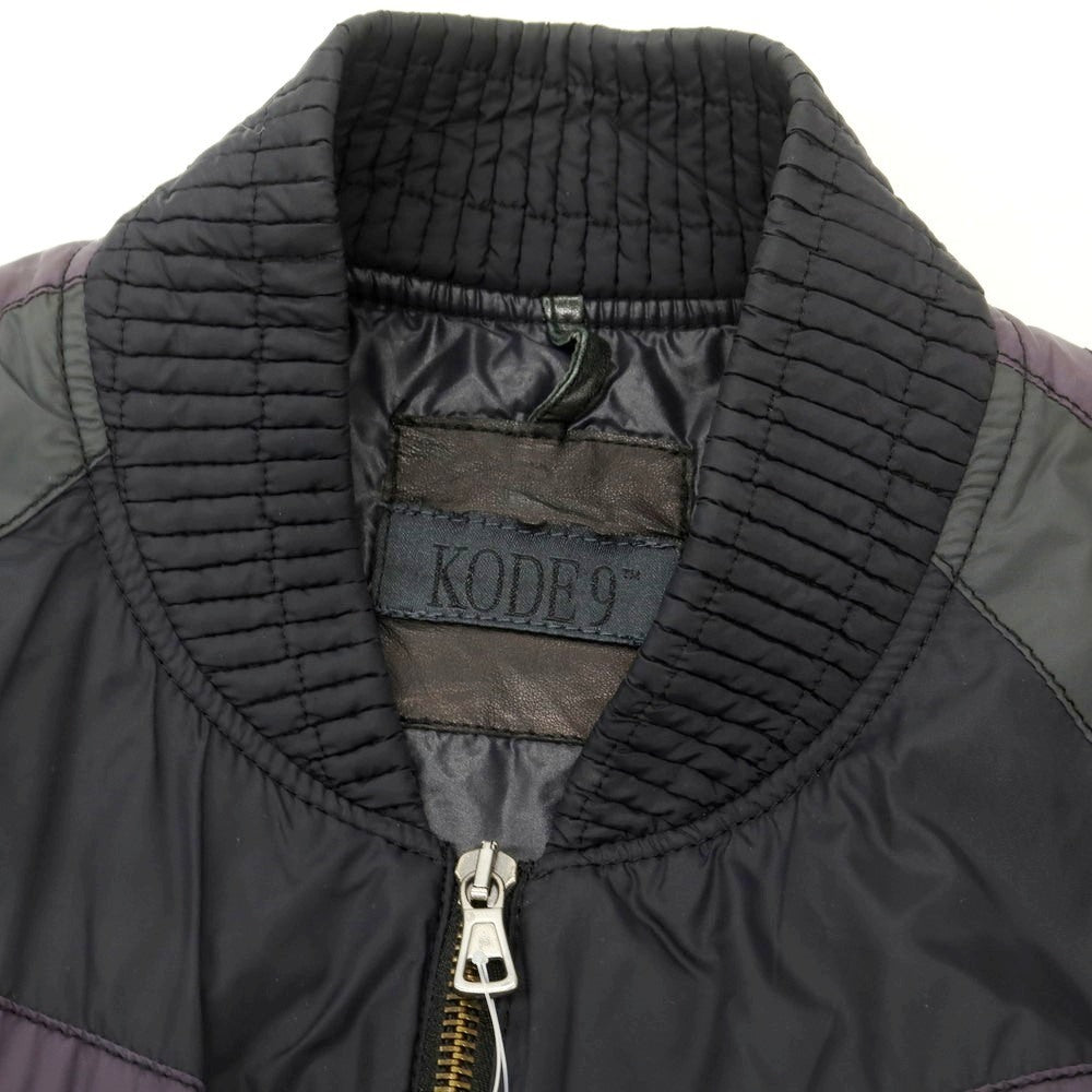 【中古】コードナイン KODE9 ナイロン ダブルジップ 中綿ブルゾン ブラックxグレイッシュパープル【 46 】【 状態ランクB 】【 メンズ 】