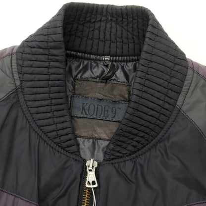 【中古】コードナイン KODE9 ナイロン ダブルジップ 中綿ブルゾン ブラックxグレイッシュパープル【 46 】【 状態ランクB 】【 メンズ 】