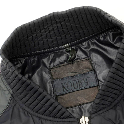 【中古】コードナイン KODE9 ナイロン ダブルジップ 中綿ブルゾン ブラックxグレイッシュパープル【 46 】【 状態ランクB 】【 メンズ 】