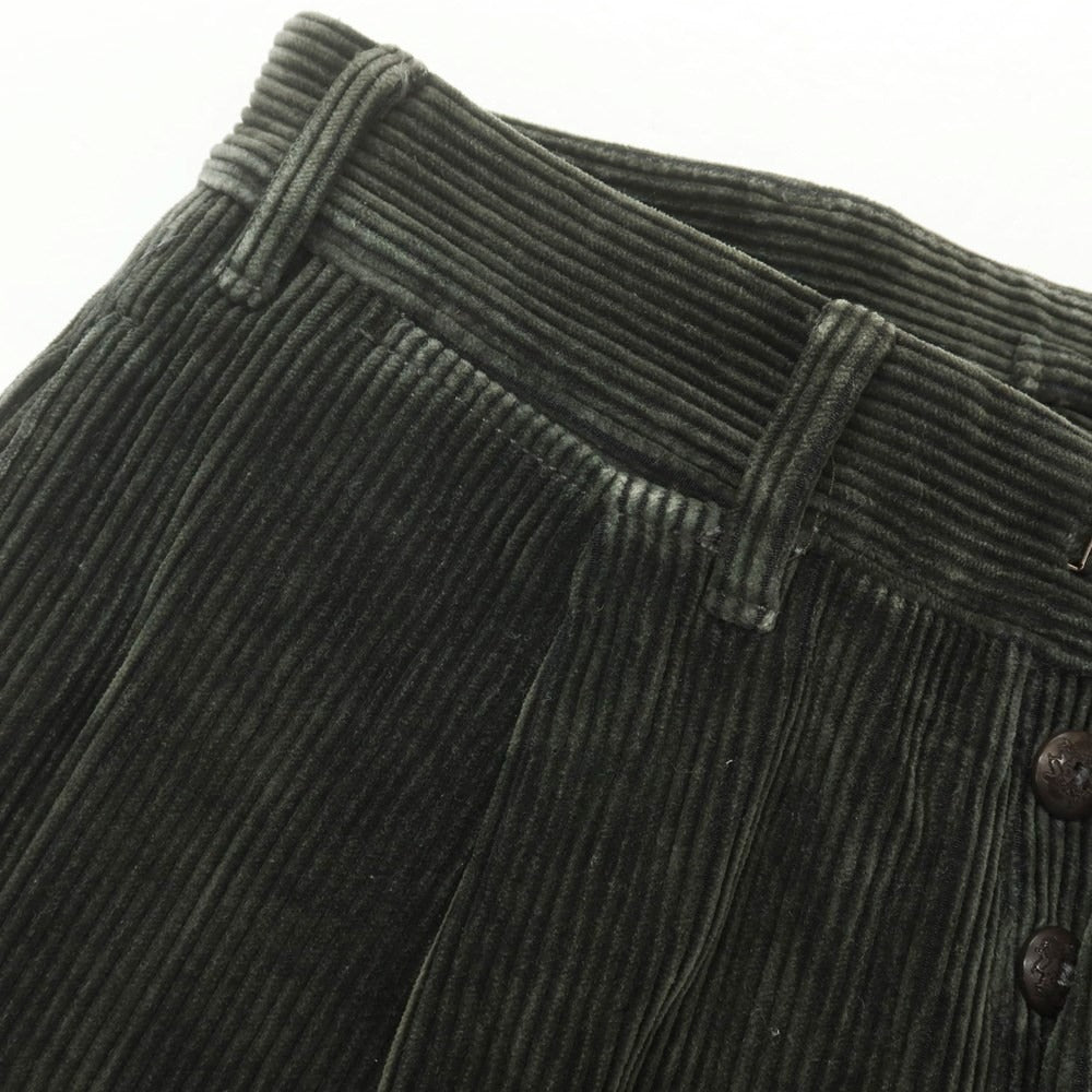 【中古】ザ ジジ THE GIGI ストレッチ コーデュロイパンツ オリーブ【サイズ42】【 状態ランクC 】【 メンズ 】 [DPD]