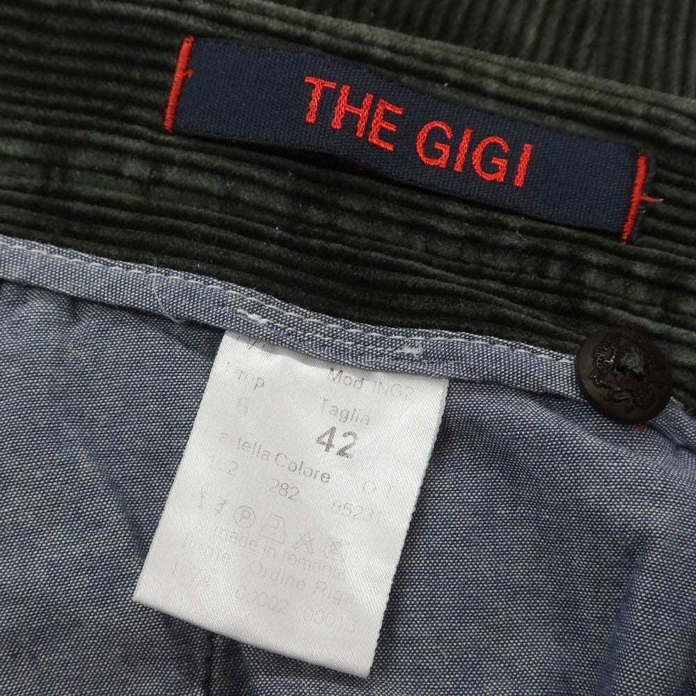 【中古】ザ ジジ THE GIGI ストレッチ コーデュロイパンツ オリーブ【サイズ42】【 状態ランクC 】【 メンズ 】 [DPD]