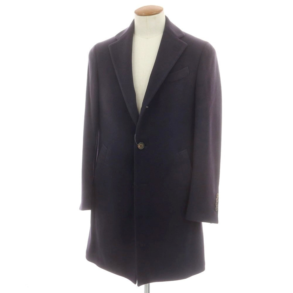 【中古】ラルディーニ LARDINI ウール チェスターフィールドコート ネイビー【 46 】【 状態ランクD 】【 メンズ 】