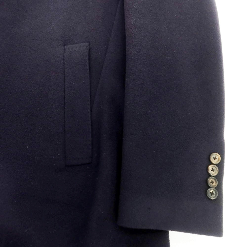 【中古】ラルディーニ LARDINI ウール チェスターフィールドコート ネイビー【 46 】【 状態ランクD 】【 メンズ 】