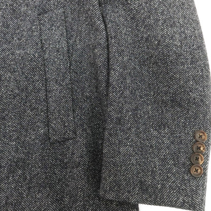 【中古】ラルディーニ LARDINI ウールカシミヤ ヘリンボーン織り チェスターフィールドコート グレー【 46 】【 状態ランクB 】【 メンズ 】