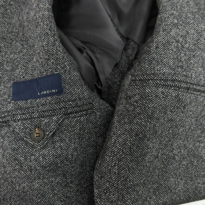【中古】ラルディーニ LARDINI ウールカシミヤ ヘリンボーン織り チェスターフィールドコート グレー【 46 】【 状態ランクB 】【 メンズ 】