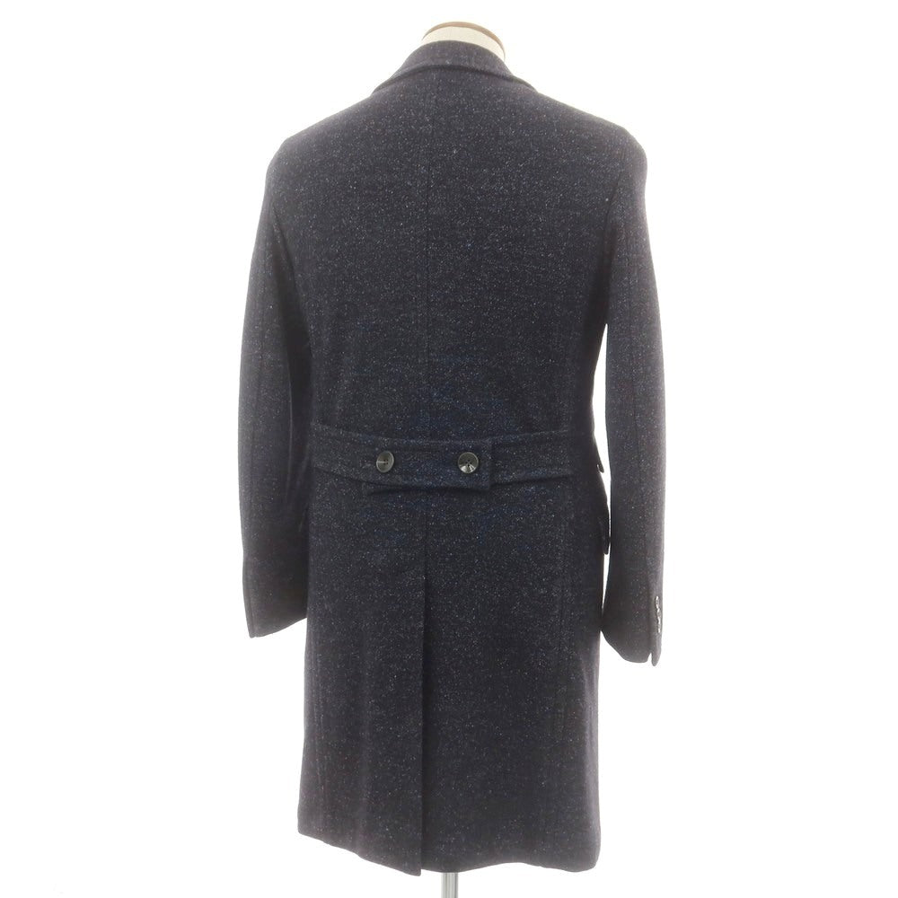 【中古】ボリオリ BOGLIOLI DOVER シルク混ウール チェスターフィールドコート ネイビー【 46 】【 状態ランクB 】【 メンズ 】