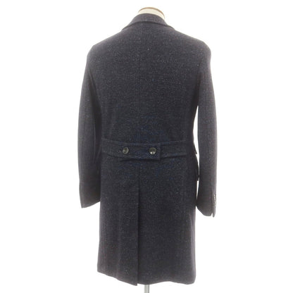 【中古】ボリオリ BOGLIOLI DOVER シルク混ウール チェスターフィールドコート ネイビー【 46 】【 状態ランクB 】【 メンズ 】