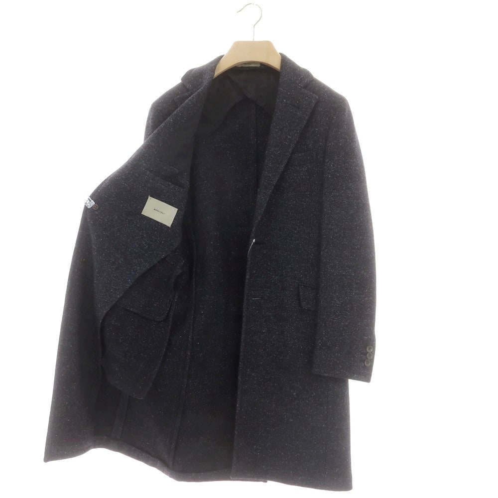 【中古】ボリオリ BOGLIOLI DOVER シルク混ウール チェスターフィールドコート ネイビー【 46 】【 状態ランクB 】【 メンズ 】