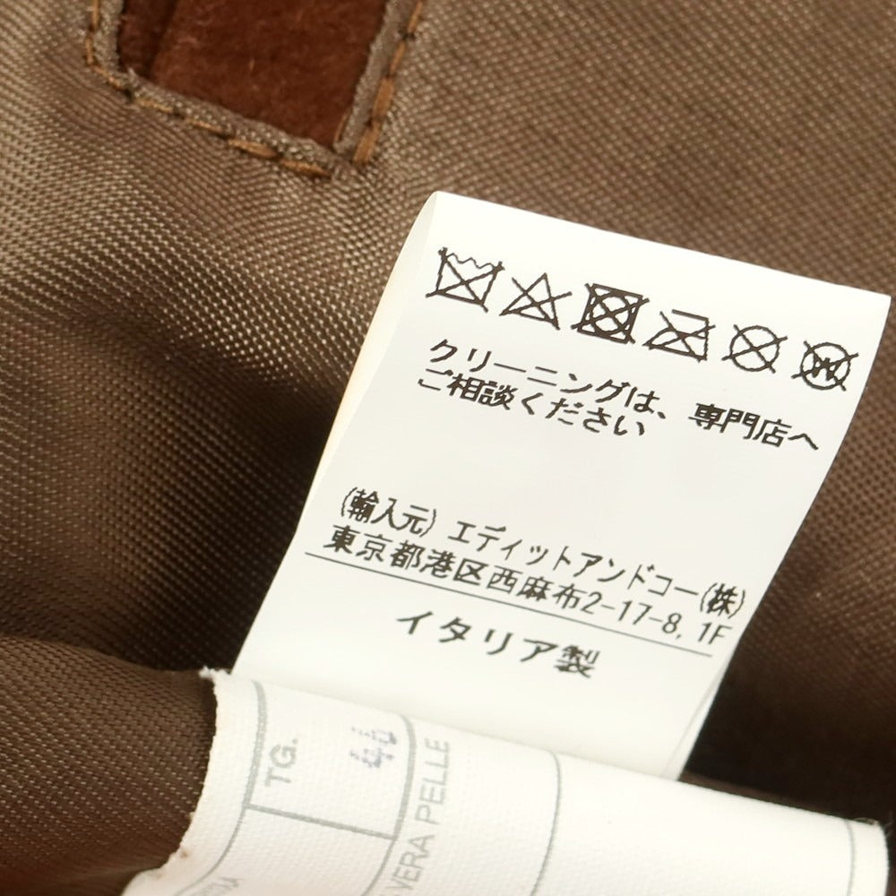 【中古】チンクアンタ Cinquanta ゴートスエード G9 レザーブルゾン ブラウン【 46 】【 状態ランクB 】【 メンズ 】