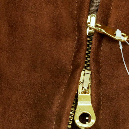 【中古】チンクアンタ Cinquanta ゴートスエード G9 レザーブルゾン ブラウン【 46 】【 状態ランクB 】【 メンズ 】