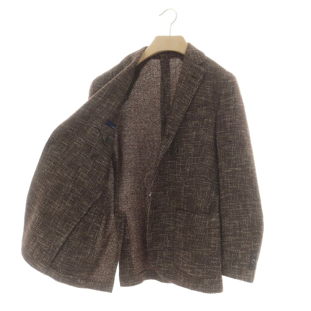 【中古】ラルディーニ LARDINI ウールコットン テーラードジャケット ブラウン【 46 】【 状態ランクC 】【 メンズ 】