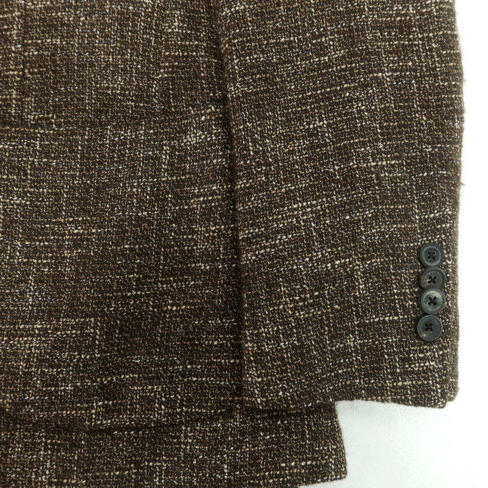 【中古】ラルディーニ LARDINI ウールコットン テーラードジャケット ブラウン【 46 】【 状態ランクC 】【 メンズ 】