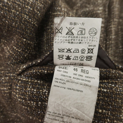 【中古】ラルディーニ LARDINI ウールコットン テーラードジャケット ブラウン【 46 】【 状態ランクC 】【 メンズ 】