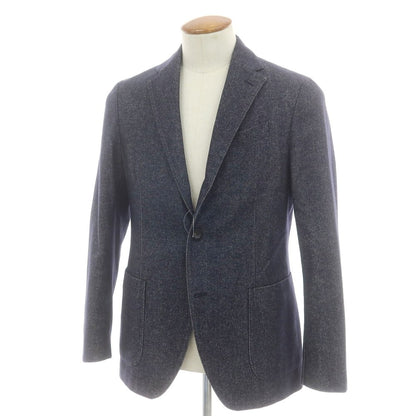 【中古】ラルディーニ LARDINI コットンウール カジュアルジャケット ネイビー【 46 】【 状態ランクC 】【 メンズ 】