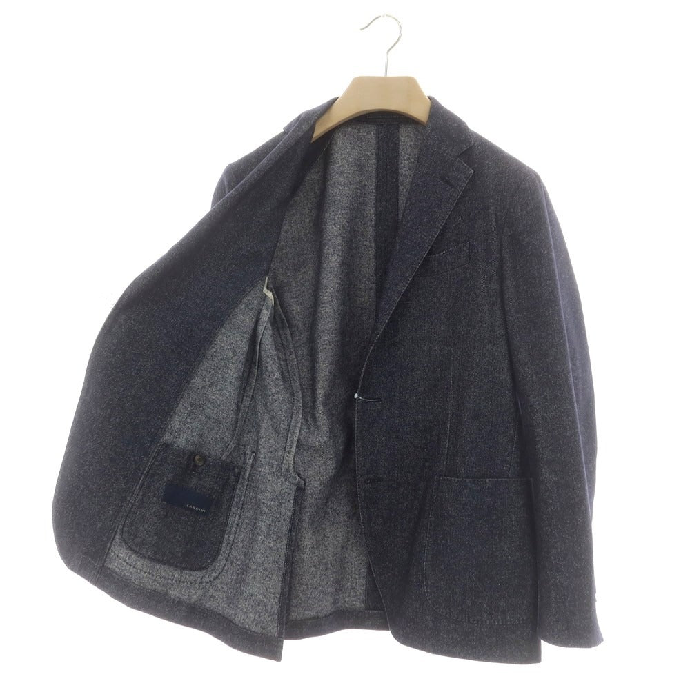 【中古】ラルディーニ LARDINI コットンウール カジュアルジャケット ネイビー【 46 】【 状態ランクC 】【 メンズ 】