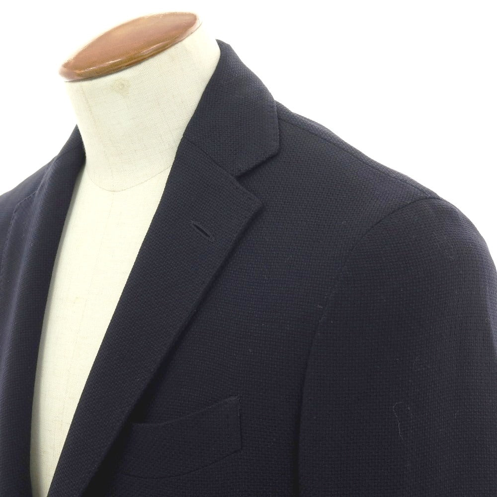 【中古】ラルディーニ LARDINI ウール 3B テーラードジャケット ネイビー【 サイズ46 】【 状態ランクC 】【 メンズ 】 [BPD]