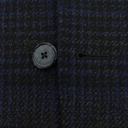 【中古】タリアトーレ TAGLIATORE ウールアセテート チェック テーラードジャケット ネイビーxブラック【 46 】【 状態ランクB 】【 メンズ 】