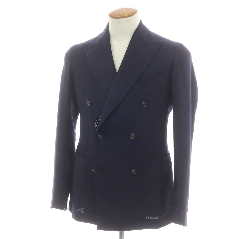 【中古】タリアトーレ TAGLIATORE ウール ダブル テーラードジャケット ネイビー【 46 】【 状態ランクC 】【 メンズ 】