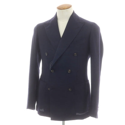 【中古】タリアトーレ TAGLIATORE ウール ダブル テーラードジャケット ネイビー【 46 】【 状態ランクC 】【 メンズ 】