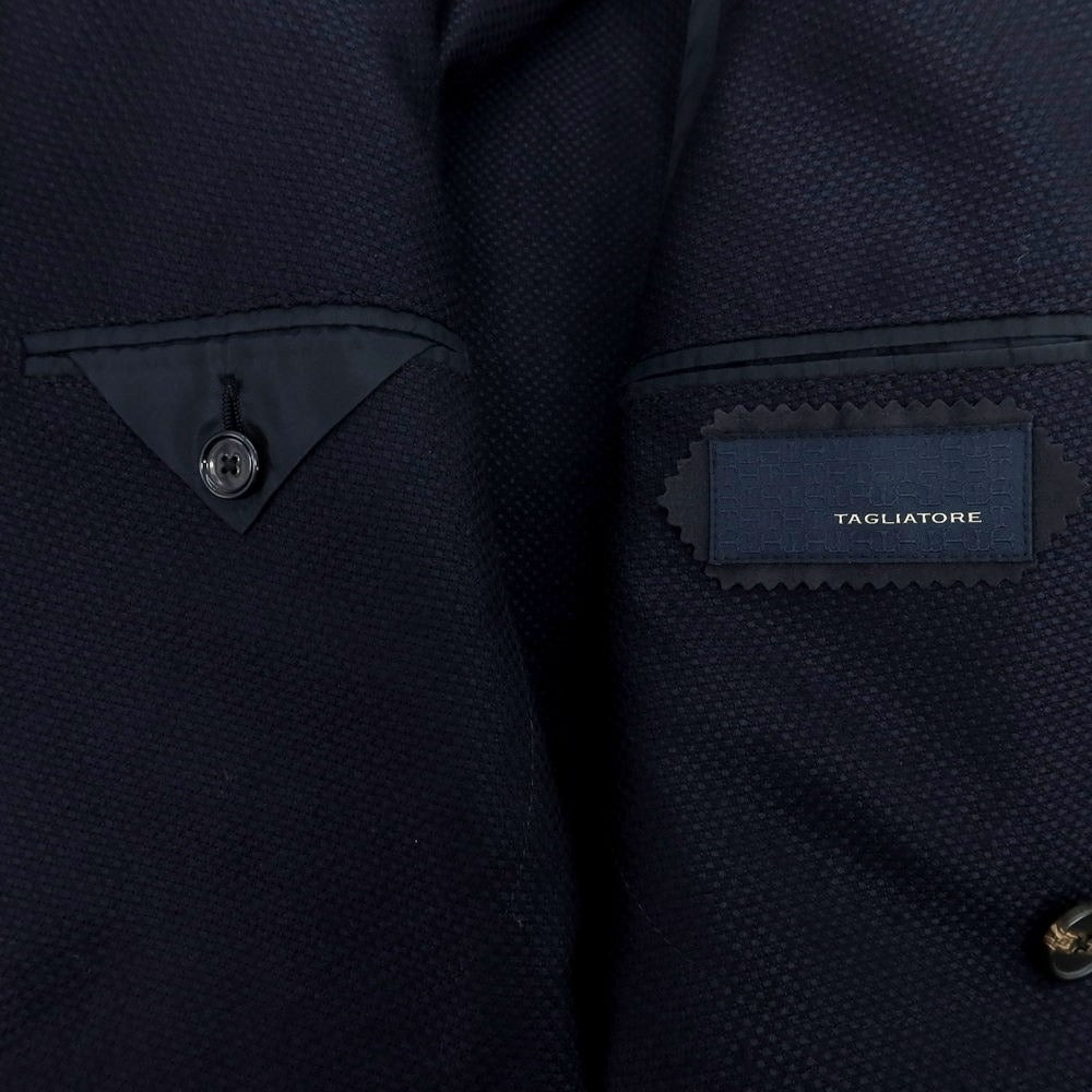 【中古】タリアトーレ TAGLIATORE ウール ダブル テーラードジャケット ネイビー【 46 】【 状態ランクC 】【 メンズ 】