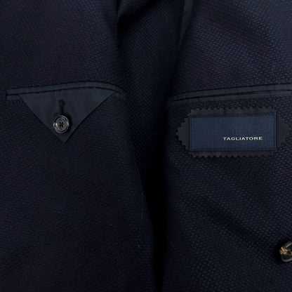 【中古】タリアトーレ TAGLIATORE ウール ダブル テーラードジャケット ネイビー【 46 】【 状態ランクC 】【 メンズ 】