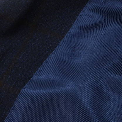 【中古】バルバ BARBA ウール チェック テーラードジャケット ネイビー【 46 】【 状態ランクA 】【 メンズ 】