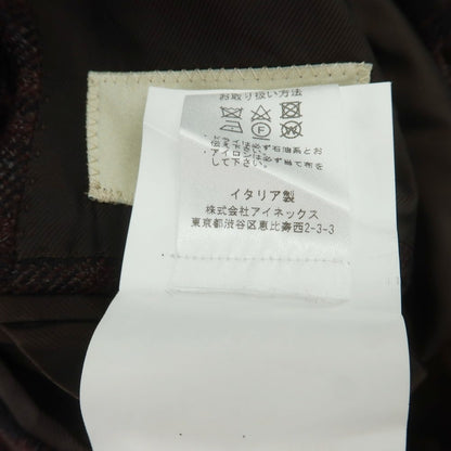 【中古】デペトリロ DE PETRILLO ウール チェック テーラードジャケット ブラックxワインレッド【 46 】【 状態ランクA 】【 メンズ 】