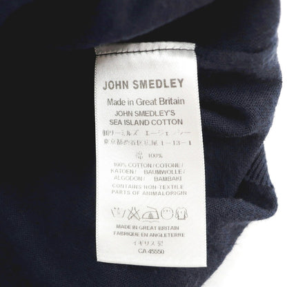 【中古】ジョンスメドレー JOHN SMEDLEY ハイゲージ シーアイランドコットン カーディガン ネイビー【サイズM】【 状態ランクC 】【 メンズ 】