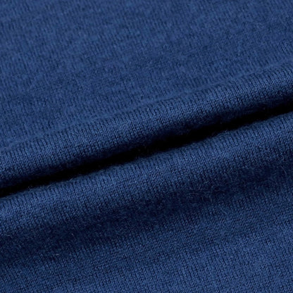 【中古】ヒルトン HILTON ハイゲージ カシミヤ クルーネック プルオーバーニット ダークブルー系【 M 】【 状態ランクC 】【 メンズ 】