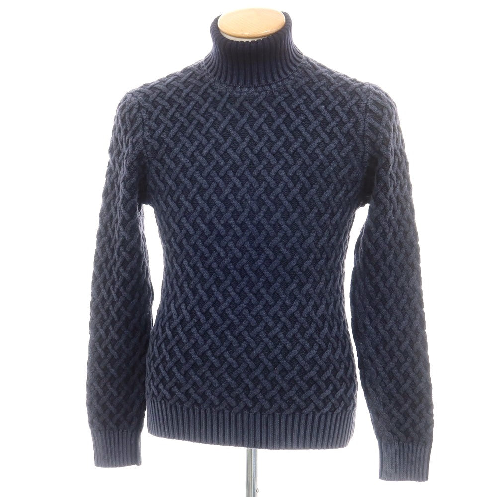 【中古】チルコロ1901 CIRCOLO 1901 ウール タートルネック プルオーバーニット ネイビー【 M 】【 状態ランクB 】【 メンズ 】