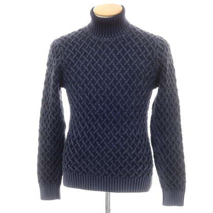 【中古】チルコロ1901 CIRCOLO 1901 ウール タートルネック プルオーバーニット ネイビー【 M 】【 状態ランクB 】【 メンズ 】