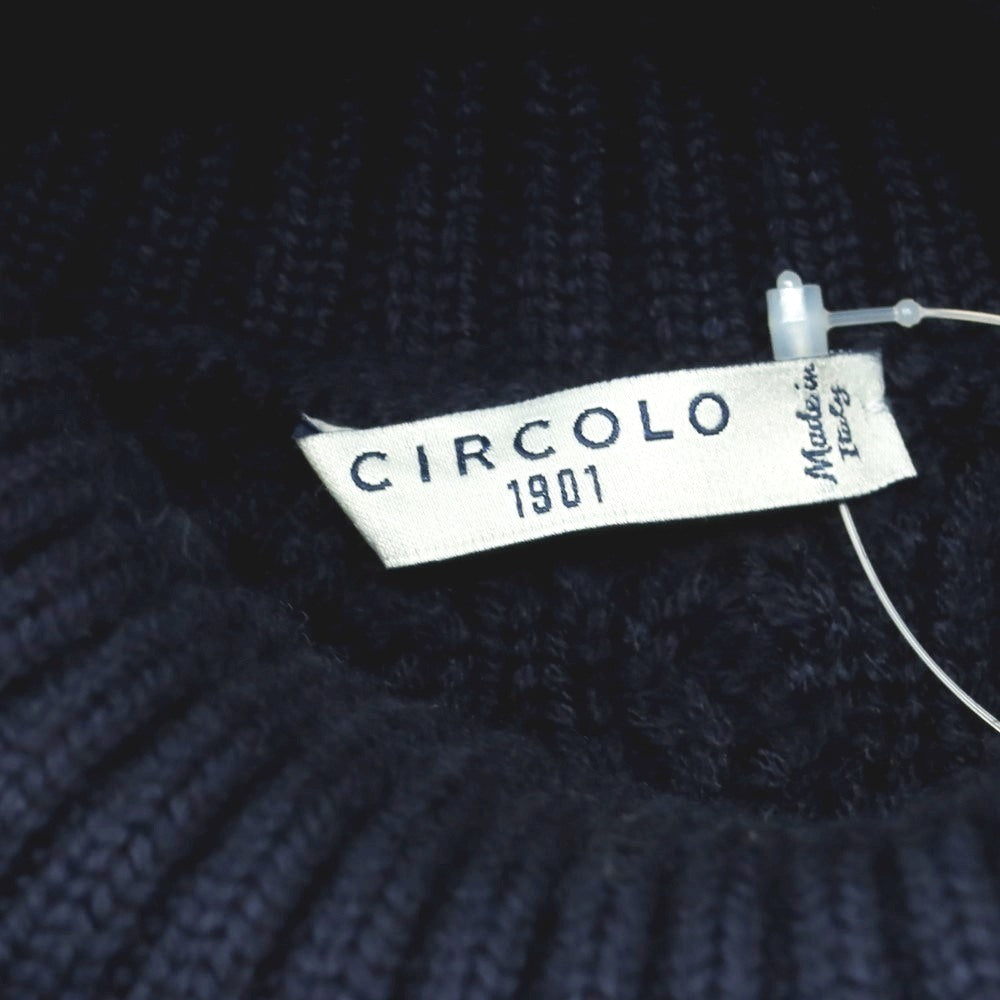 【中古】チルコロ1901 CIRCOLO 1901 ウール タートルネック プルオーバーニット ネイビー【 M 】【 状態ランクB 】【 メンズ 】