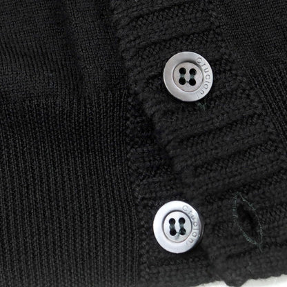 【中古】クルチアーニ CRUCIANI ハイゲージ ウール カーディガン ブラック【 46 】【 状態ランクC 】【 メンズ 】