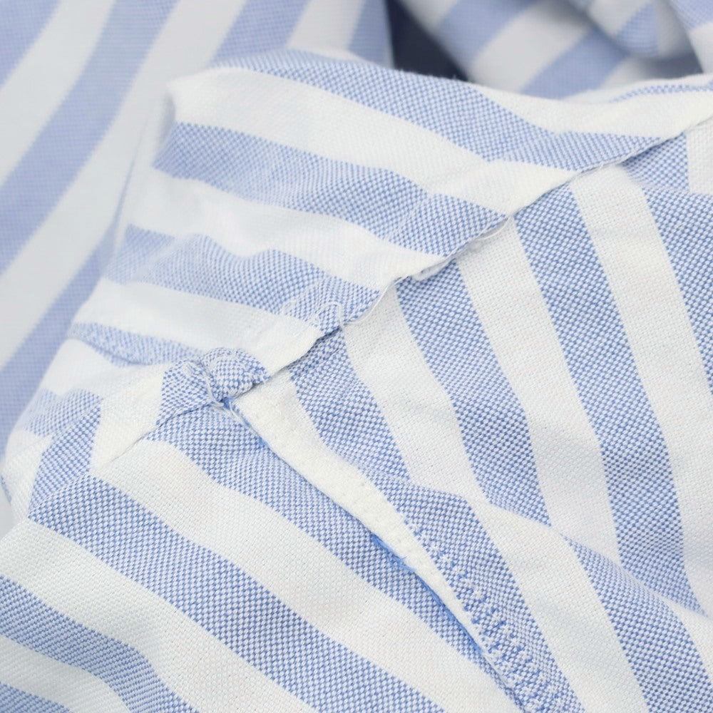 【中古】フィナモレ Finamore コットン ストライプ ホリゾンタルカラー ドレスシャツ ネイビーxホワイト【 38 】【 状態ランクB 】【 メンズ 】