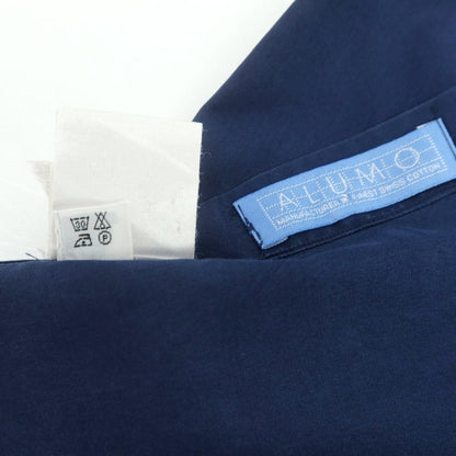 【中古】フィナモレ Finamore コットン ワイドカラー カジュアルシャツ ネイビー【 38 】【 状態ランクC 】【 メンズ 】