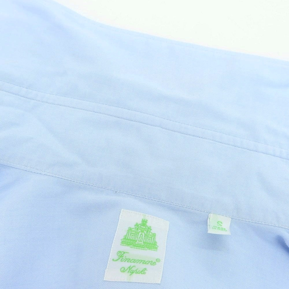 【中古】フィナモレ Finamore コットン カッタウェイ ドレスシャツ ライトブルー【 S 】【 状態ランクC 】【 メンズ 】